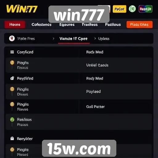 Métodos de pagamento disponíveis no site win777